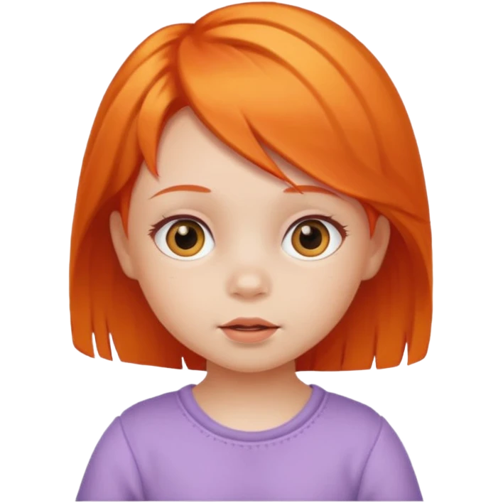 baby girl with orange hair emoji