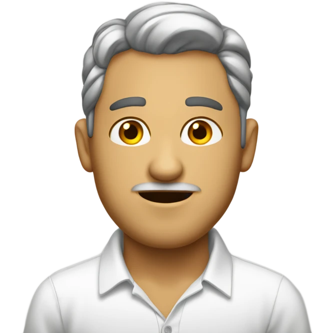 crea un simio con una camisa blanca  emoji
