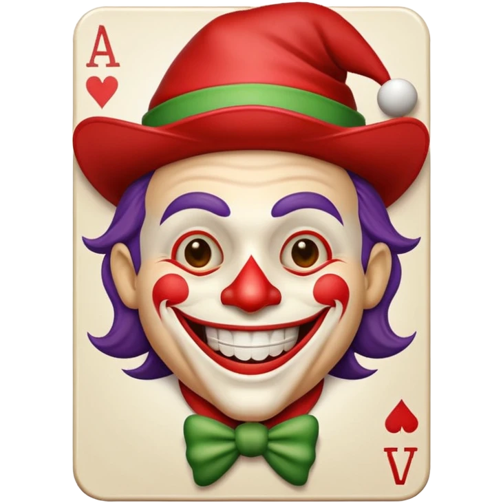 poker card with a jolly joker emoji
