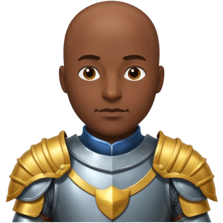 bald knight with dark skin  emoji