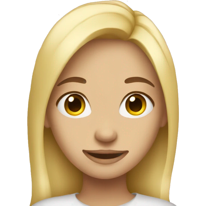 Blonde girl with hearts emoji