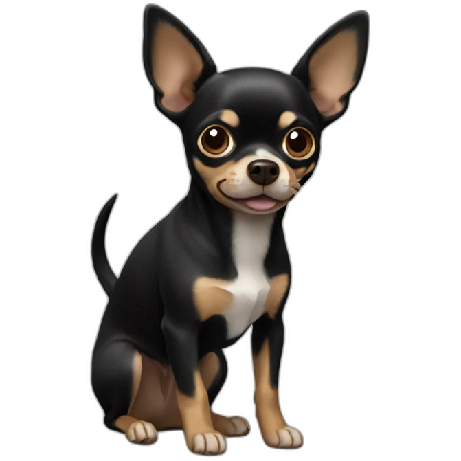 Chihuahua negra emoji