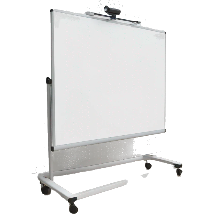 whiteboard on stand with wheels emoji