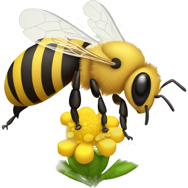 Bee getting pollen  emoji