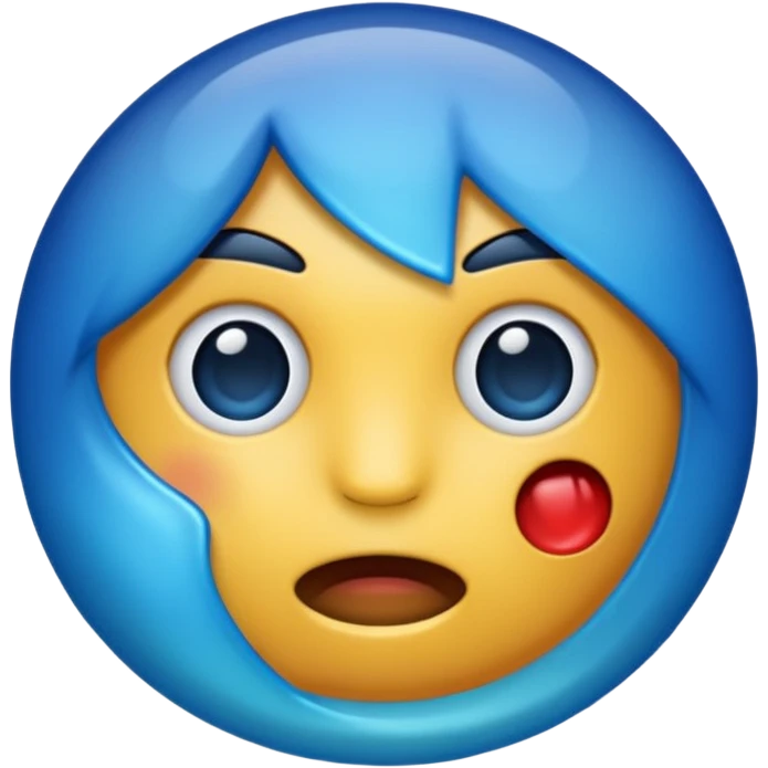 Give me a punching emoji with a blue gradient and transparency. emoji