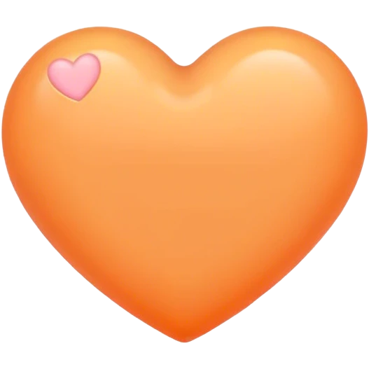 pastel orange heart emoji