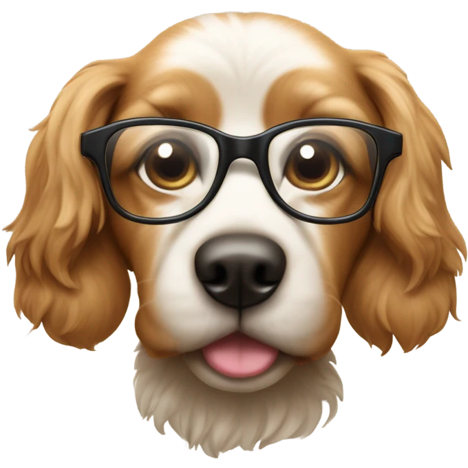 dog wear glasses emoji