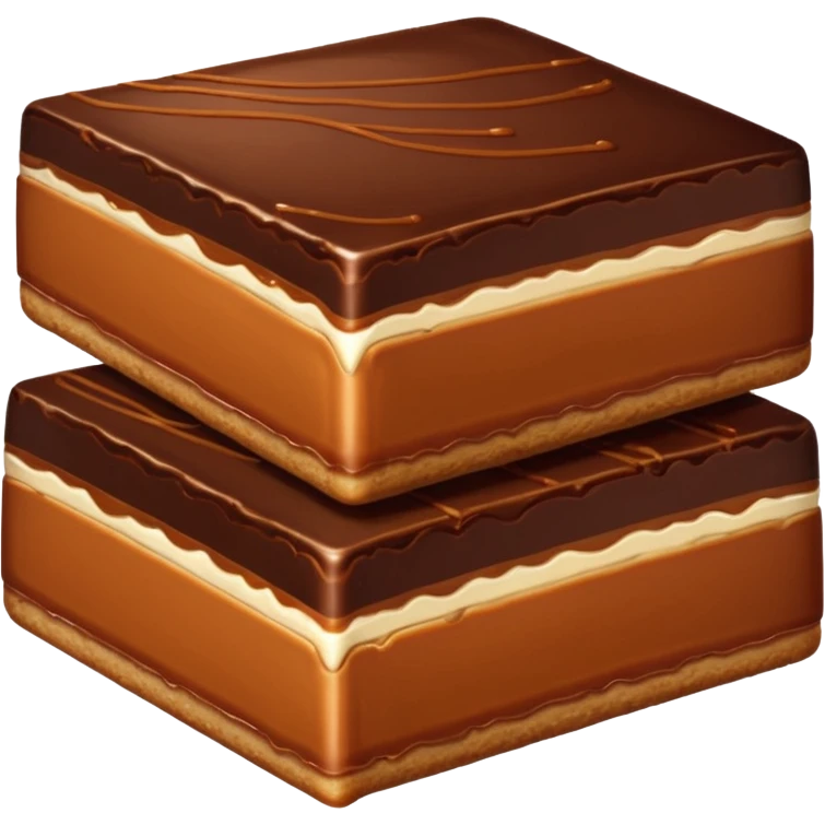 chocolate caramel slice emoji