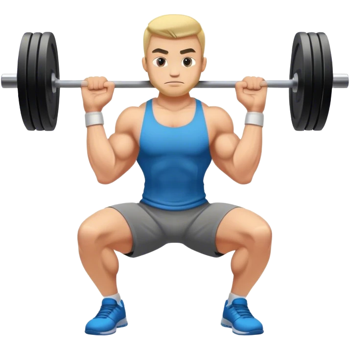 cool athlete weighted squats emoji