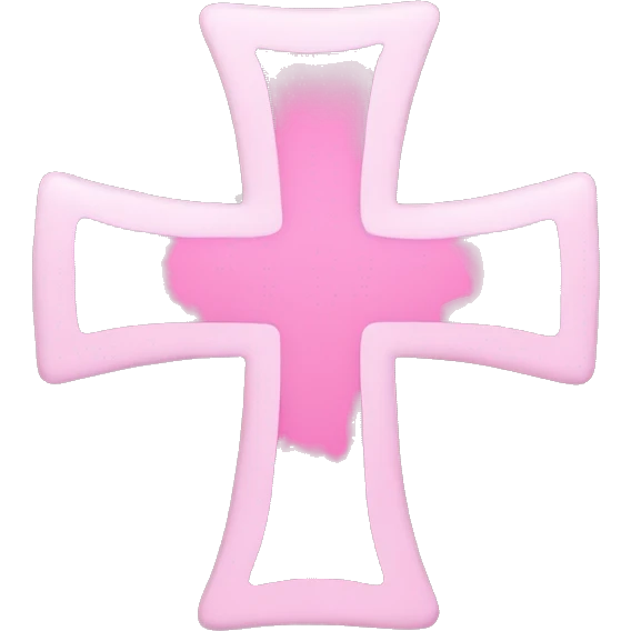 Pink cross emoji