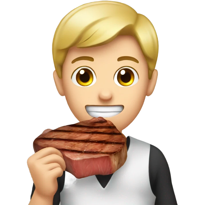 Me eating steak emoji