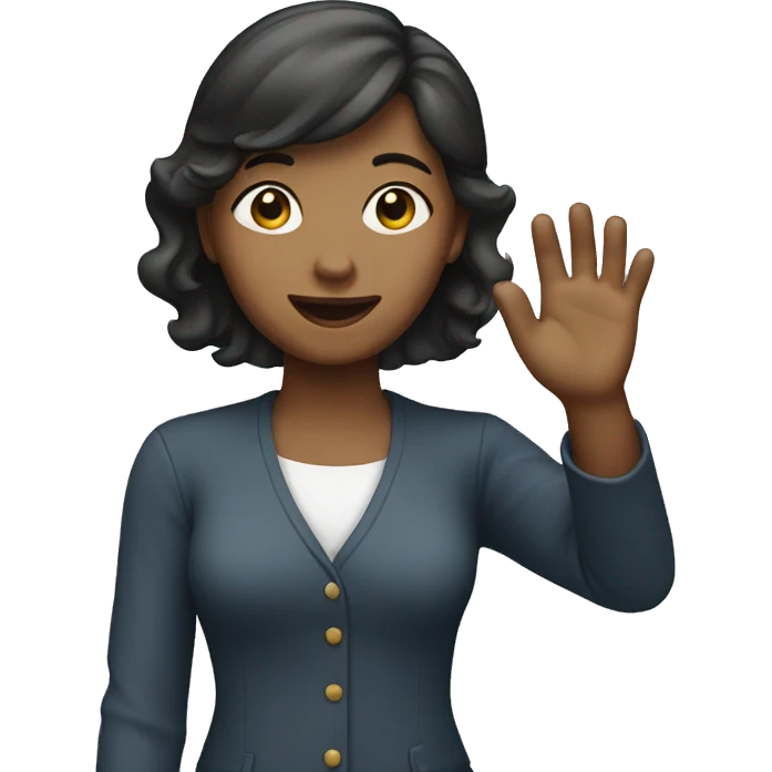 Woman waving  emoji
