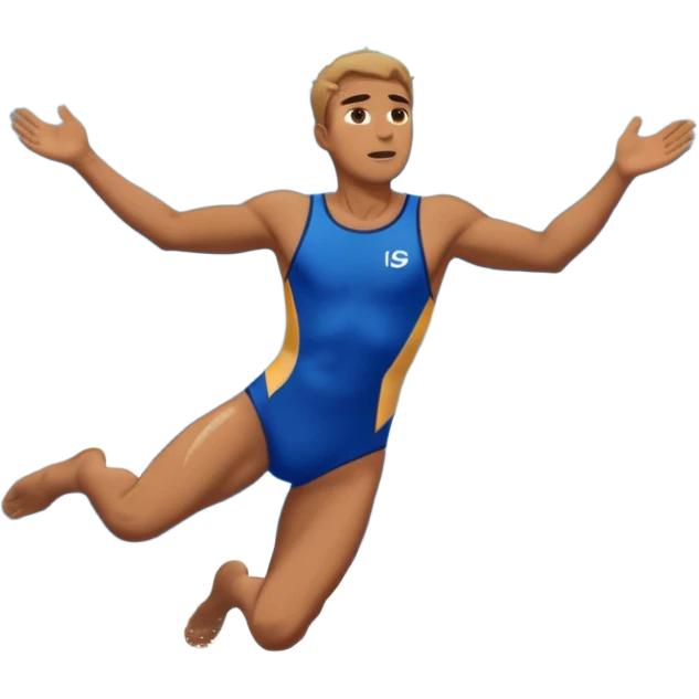 man falling into the void in a swimsuit emoji