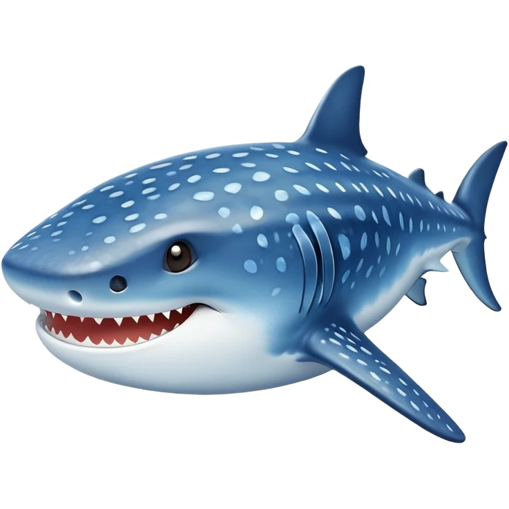 Smiling whale shark emoji
