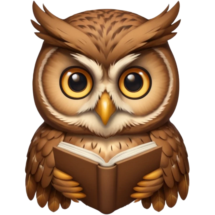 reading owl emoji