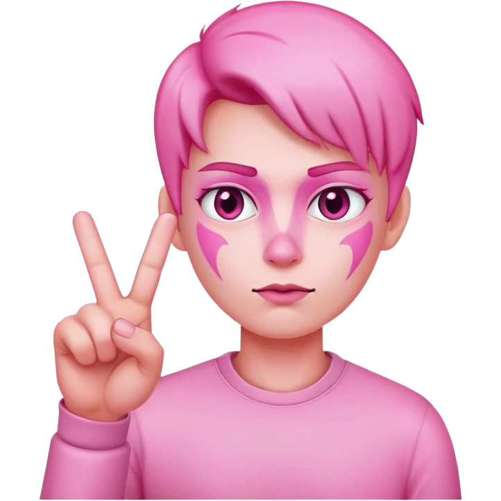Pink middle fingee emoji