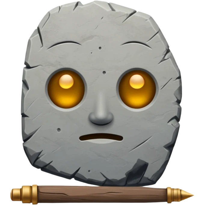 Chiseled writing on stone tablet emoji