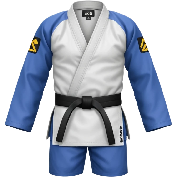 BJJ gi with grey and black belt emoji