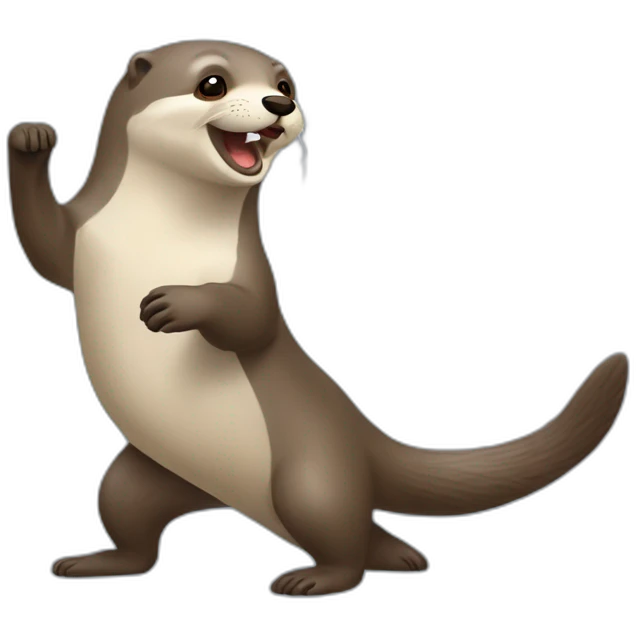 Loutre et chien qui danse emoji