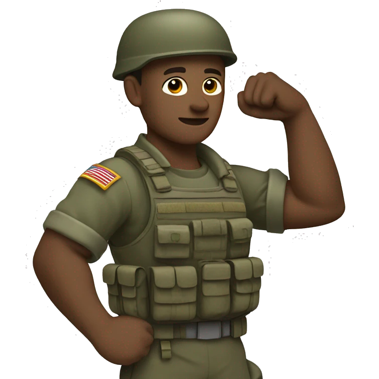 Solider Lifting Right arm  emoji