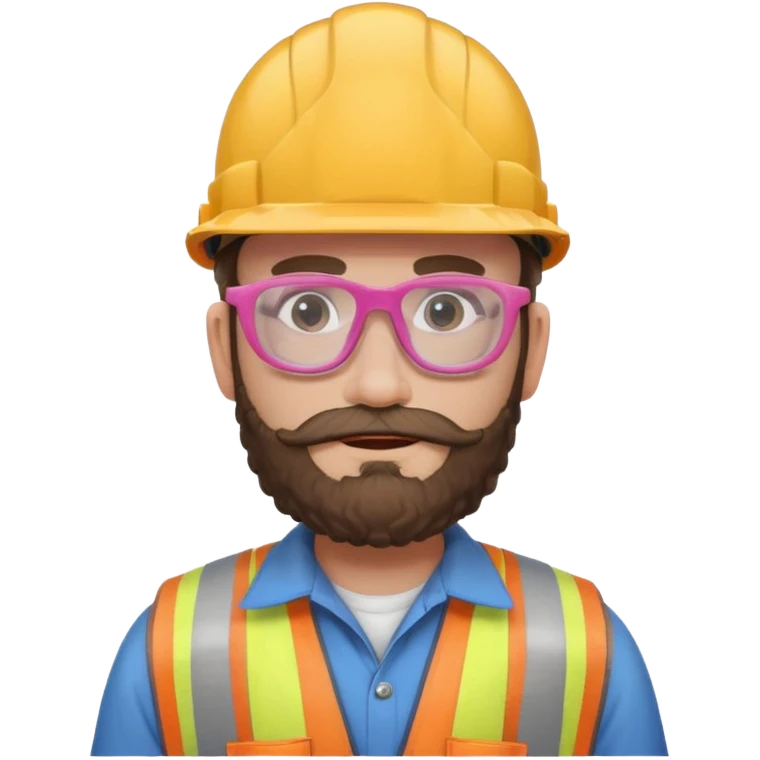 pink curly bearded consturction worker emoji
