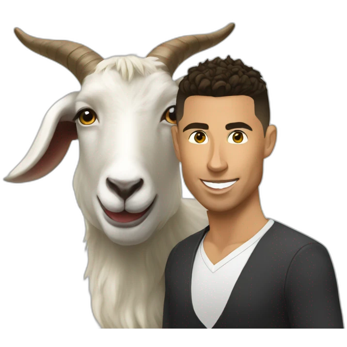 Ronaldo on a goat emoji