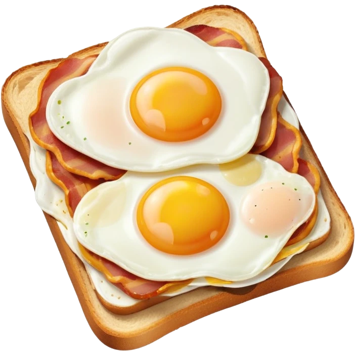 Egg and bacon toast emoji