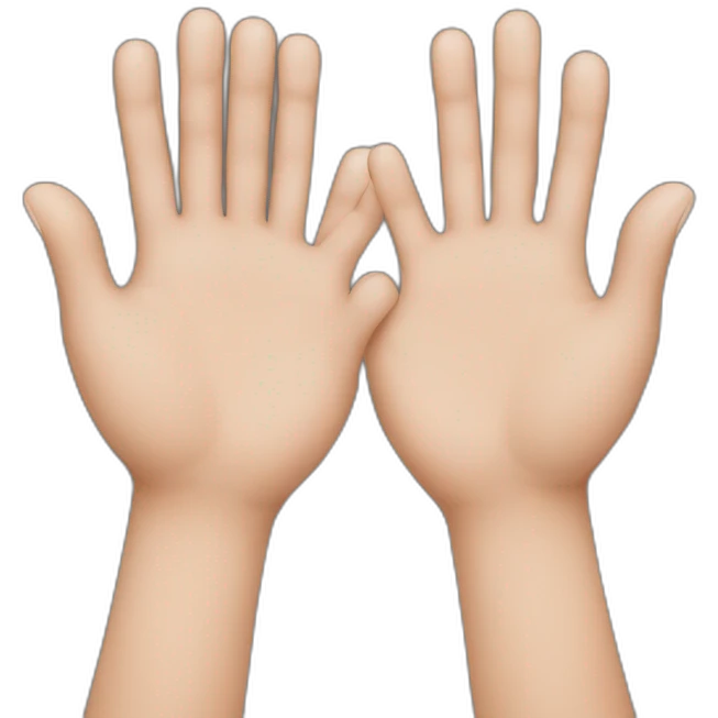 hands heart white skin and brown skin emoji