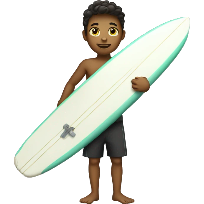 a boy with a surfboard emoji