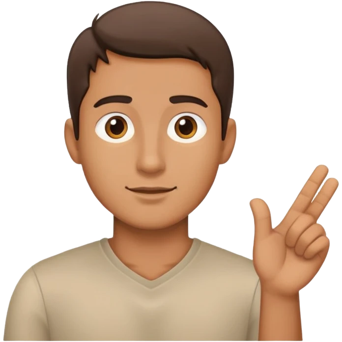 man explaining side looking, half body emoji