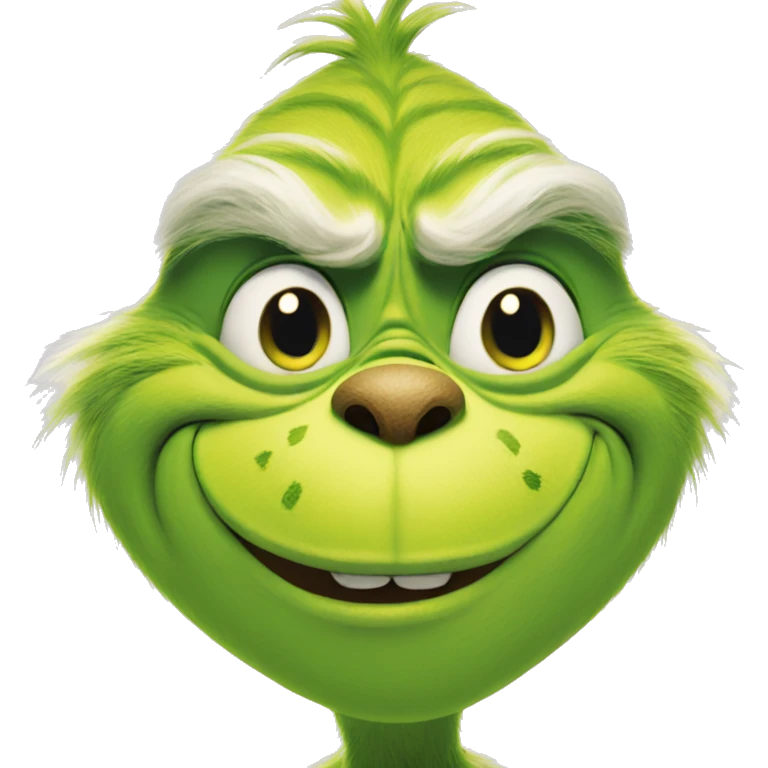 The grinch smiling emoji