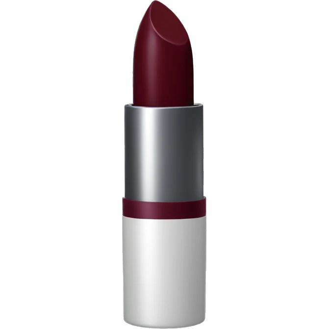 Burgundy lipstick stick emoji