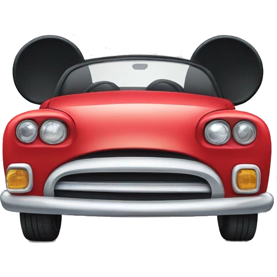 car with mickey mouse ears emoji