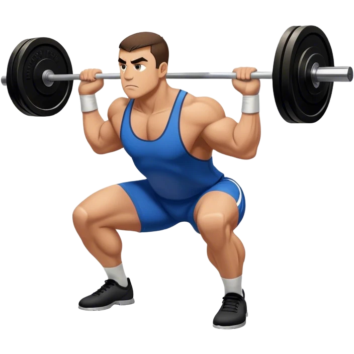 powerlifter bent-over row exercise emoji