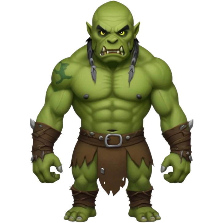 Orc from Lord of the Rings very creepy full body emoji