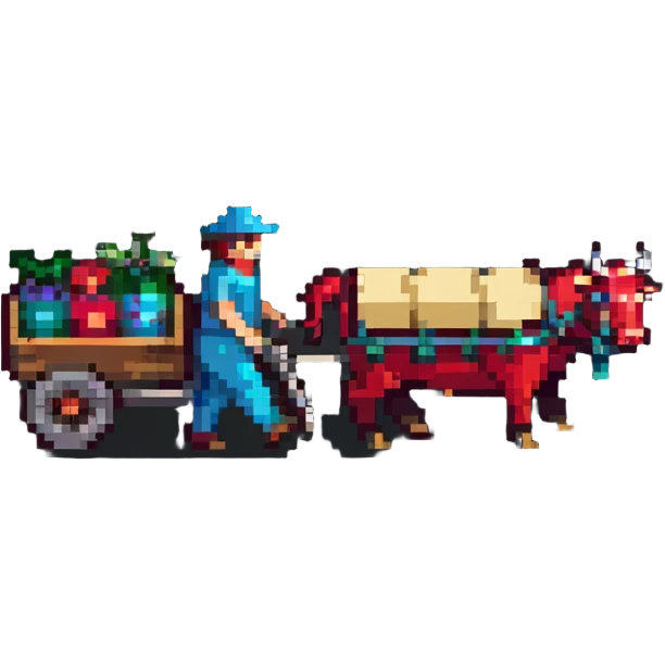 ox pulling cart emoji