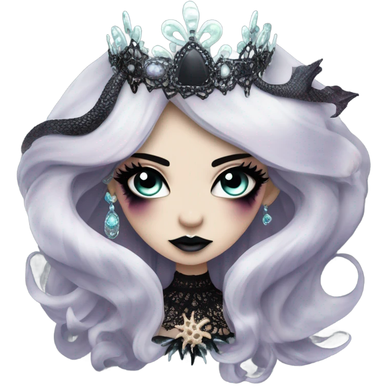goth mermaid hime gyaru girl emoji