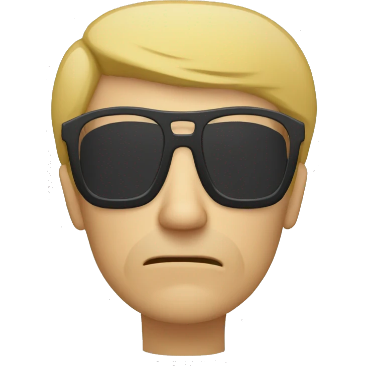 middle age man with blond short hairs and black glasses doing a facepalm emoji