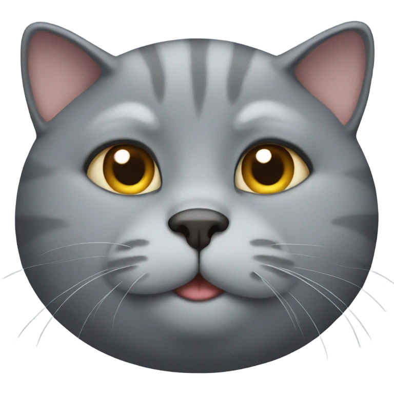 fat gray cat emoji