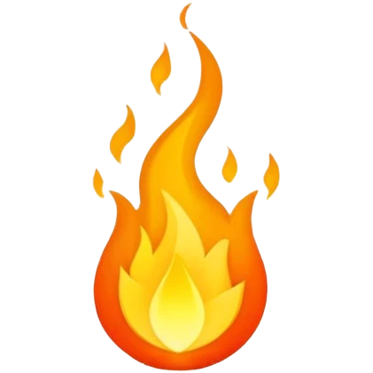 pouvoir ultime en feu emoji