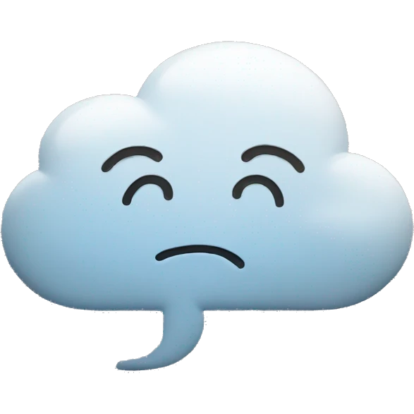 sad speech bubble in form of a cloud emoji