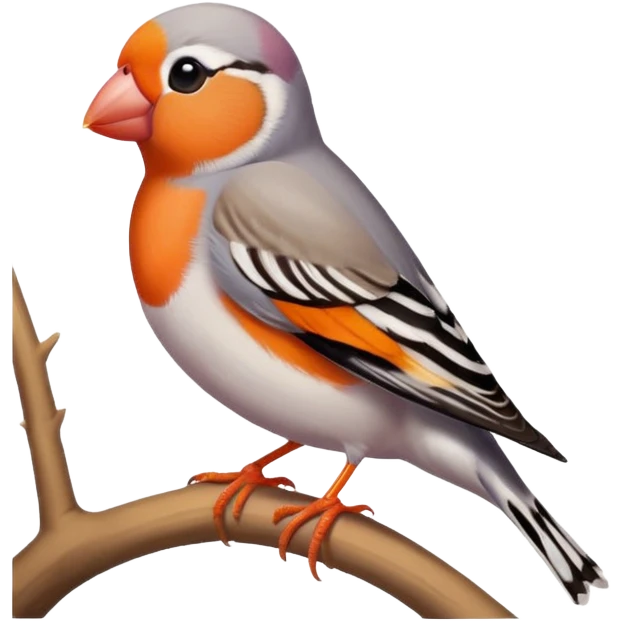 Zebra Finch bird emoji