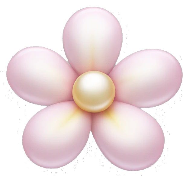 Pearl light pink flower emoji