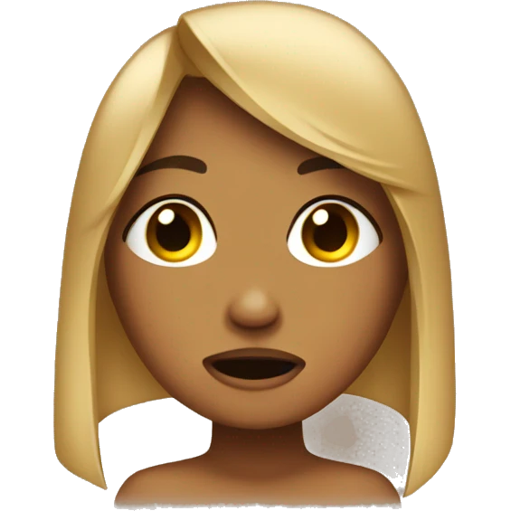 Tan girl crying emoji