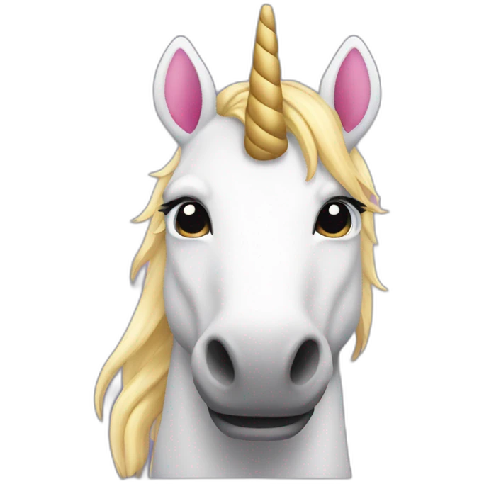 apple unicorn emoji front view emoji