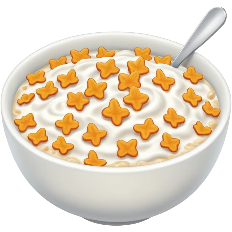 a bowl of cereal, minimal, simple, clear emoji