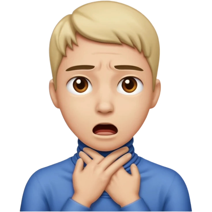 Person strangling their neck emoji