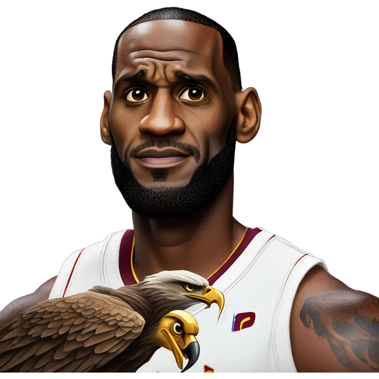Lebron with a eagle  emoji