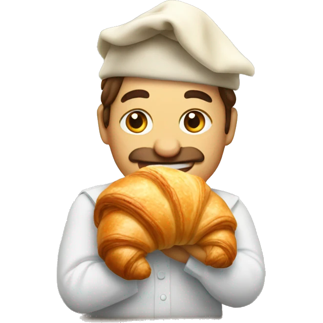 New Year's croissant emoji