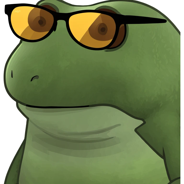 bufo with tortoise sunglasses emoji